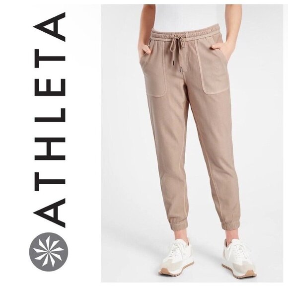 Athleta Farallon Joggers Pull On Pants Drawstring Athleisure Women’s Sz 0 - Picture 2 of 16